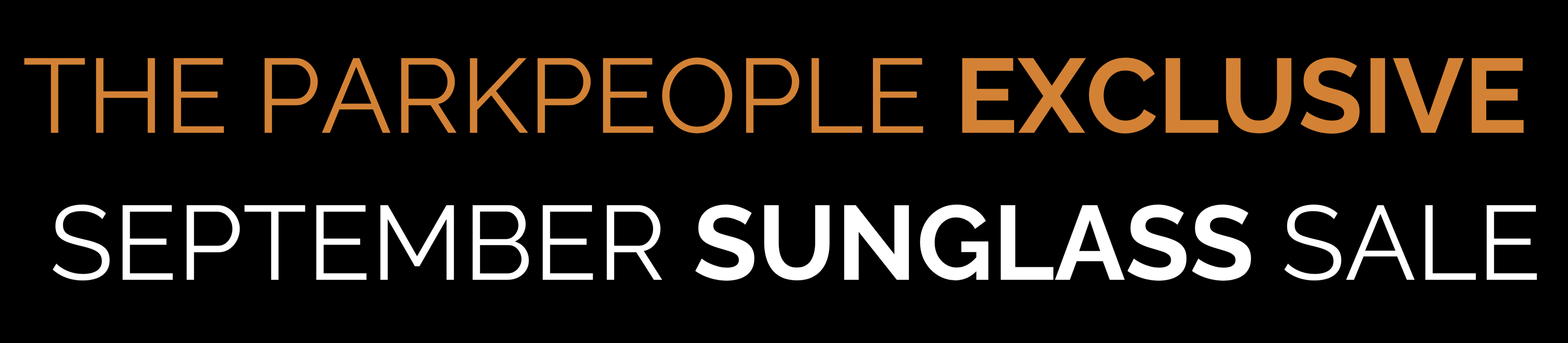 The ParkPeople exclusive September sunglass sale